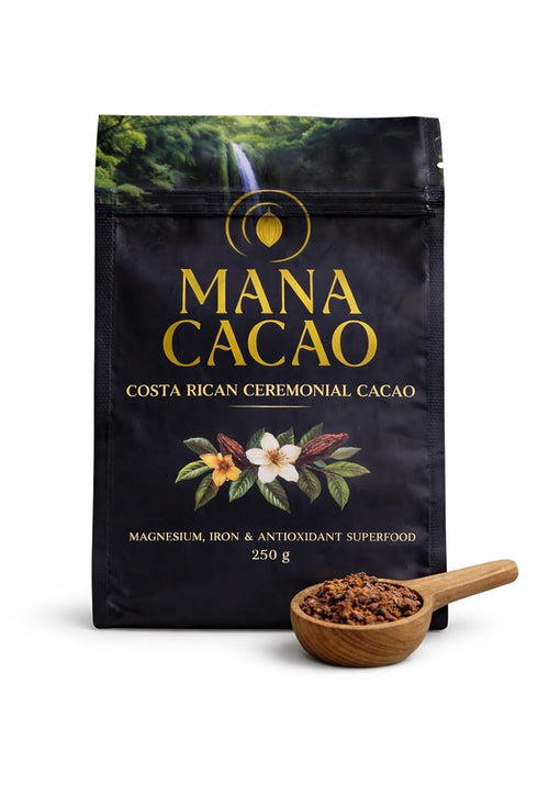 Mana Cacao 100% Pure Ceremonial Cacao | Costa Rican, Small-Batch, Minimally Processed, Rich in