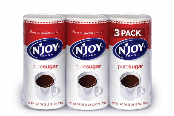 Generic N'JOY Pure Sugar, 3 Pack Bundle. Pours the Perfect Portion