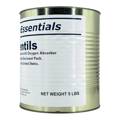1 #10 5 lbs Can of Future Essentials Lentils, Dried, Can, Net Weight