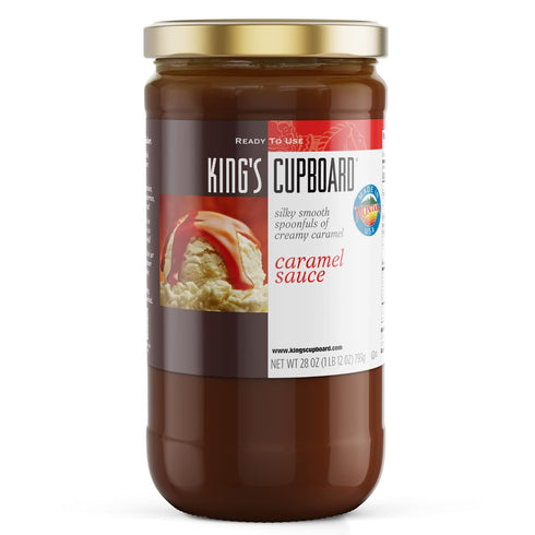 King's Cupboard Cream Caramel Sauce, 28 oz - Perfect for Ice Cream, Fruit Dip & Desserts