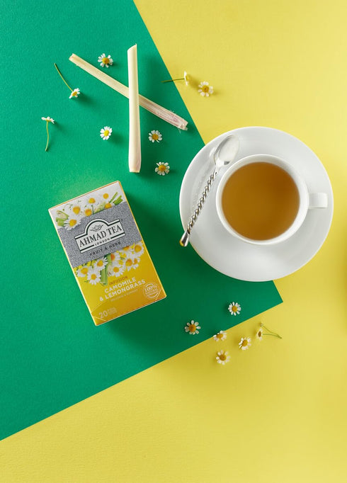 Ahmad Teas Camomile & Lemongrass, 1.4oz, 20 Tea Bags, Brown