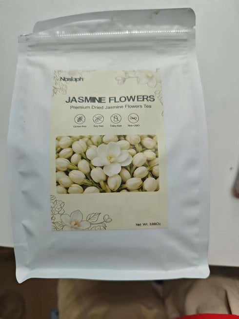 3.88Oz/110g NASLAPH Dried Jasmine Flowers, Jasmine Flowers, Jasmine Buds Loose Leaf with Fresh, Sweet Taste