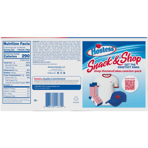 16.5 Oz Hostess Bakery, Danish Cherry Cheese Bear Claw