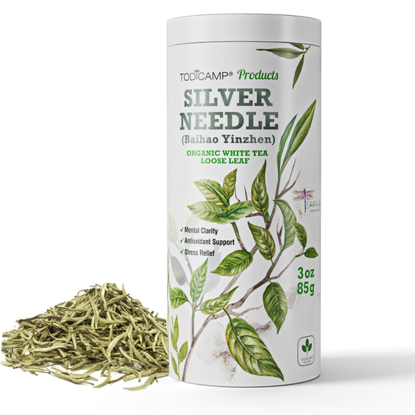 TODICAMP Premium Silver Needle Tea - 3 oz of Premium White Tea