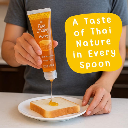 Generic 150g 3 Longan Flower Honey Thai Single-Origin Honey from Longan Blossom, Mild Fruity Aroma, x