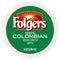 Folgers 100 percent Colombian Decaf single serve K-cup pods for Keurig brewers,