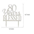Silver Acrylic Custom 80 Years Blessed Cake Topper for 80th Birthday & Wedding Anniversary