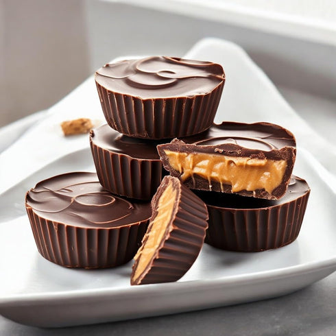 Delight-1 lb Lovers(16 oz) Sugar Free Dark Chocolate Peanut Butter Cup Deliciously Crafted for a Guilt-Free Indulgence