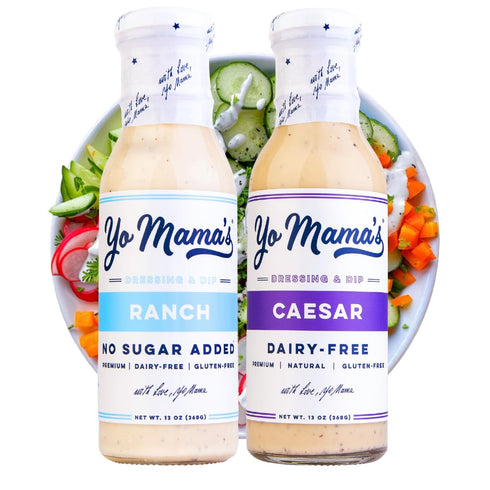Yo Mama's Foods Keto Ranch & Caesar Combo Dressing and Dip -