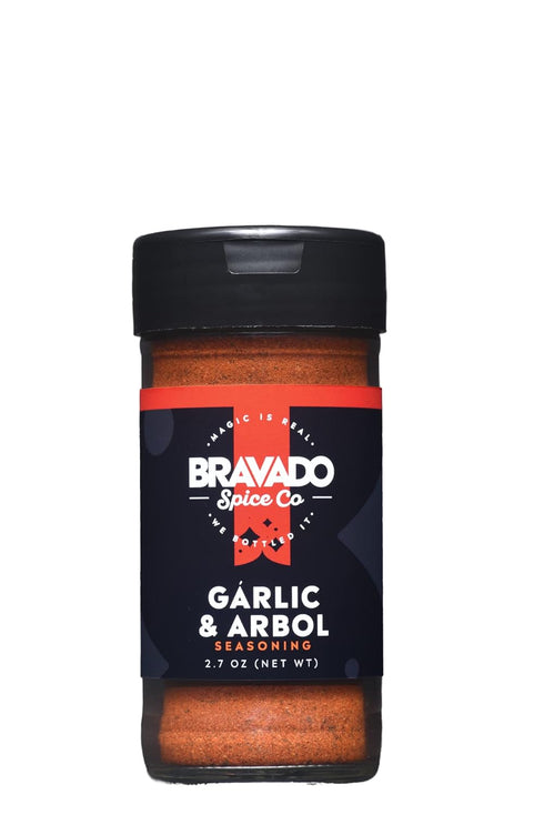 Bravado Spice Garlic and Arbol Seasoning, Gluten Free, Vegan, 3 oz, All Natural Gourmet