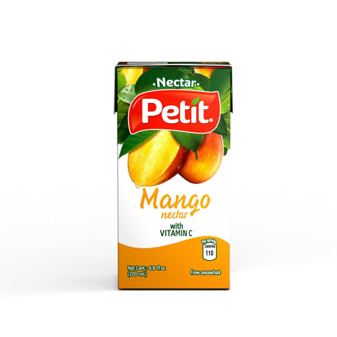 200 ml (Pack 24) Petit Mango Nectar, of Refreshing Tropical Fruit Beverage