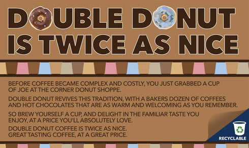 Double Donut Caramel Swirl Medium Roast Decaf Coffee Pods, 24 Capsules for Keurig K Cups Makers