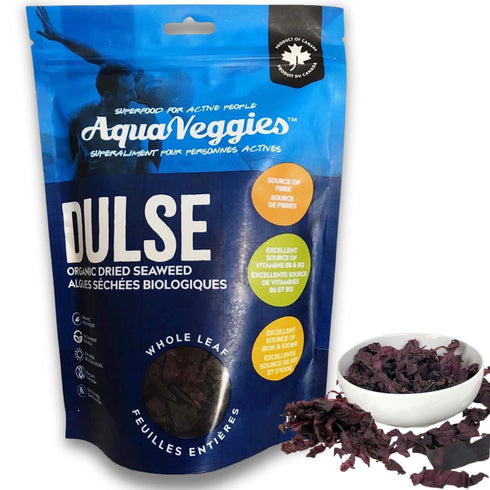 Aqua Veggies Organic Whole Leaf Dulse 2oz(Pack of 1) Atlantic Seaweed, Sun-Dried