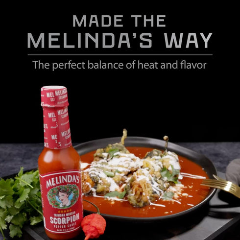 Melinda’s Scorpion Pepper Hot Sauce 5oz - Gourmet Sauce with Trinidad Moruga Scorpion Pepper, Keto, Kosher, Vegan