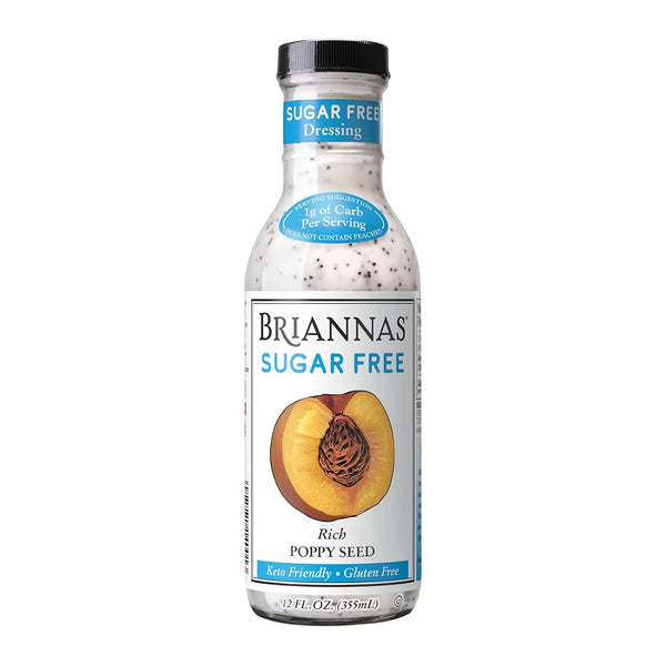 BRIANNAS - Sugar Free Rich Poppy Seed Dressing - Lower Calorie Salad