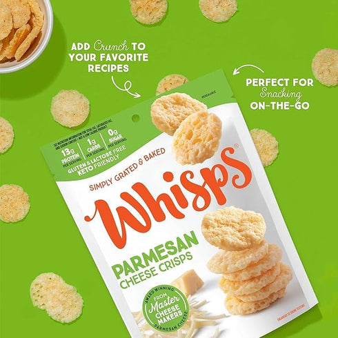 Pack (2.12 Oz, 6 Pack) Whisps Cheese Crisps Variety | Protein Chips | Healthy Snacks | Protein Snacks, Gluten Free