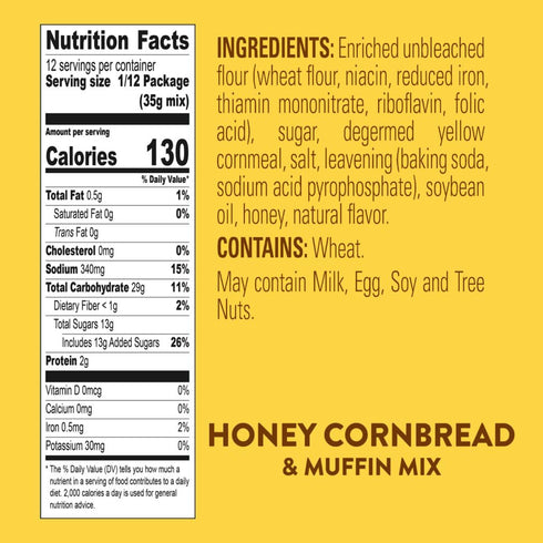 15 (Pack 12) Krusteaz Honey Cornbread and Muffin Mix, Ounce