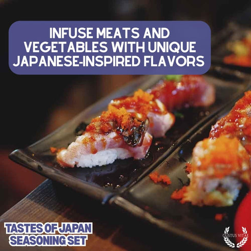 Set Pack GLP-1 Japanese Seasonings Gourmet Gift | Tastes of Japan | Artisanal Spice Blends Six | Non GMO, All Natural |