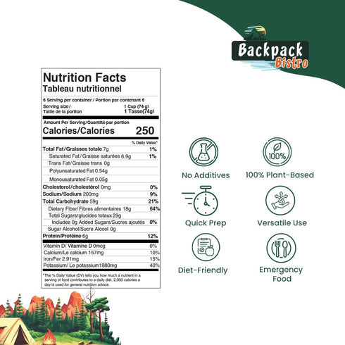 Backpack 8.8 oz (250 Backpacking Bistro Dehydrated Finely Chopped Cabbage g) | Ideal for Everyday, Camping Food