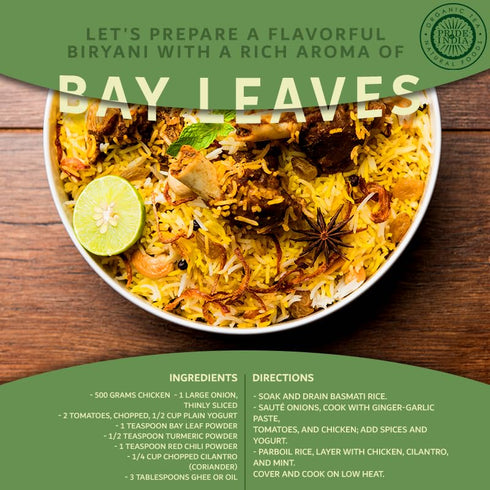 Pride of India – Bay Leaf Powder, Fresh & Authentic Ground Bay Leaf, Gourmet Spice for Seasoning Stews/Soups/Tea, 1.7