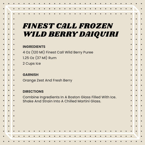 1 (33.8 Oz), Pack 3 Finest Call Premium Wild Berry Puree Drink Mix, Liter Bottle Fl