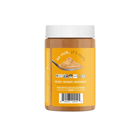 16 oz Octonuts Creamy Cashew Butter, Jar, No Added Salt, Sugar or Palm Oil - Single Ingredient Nut Spread - Gluten