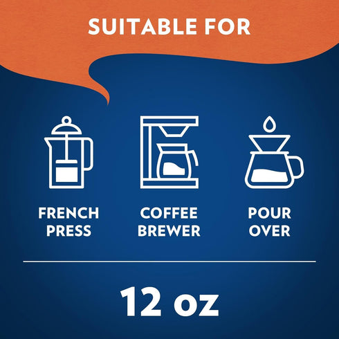 6 12oz, 3/5, 100% (Pack 6) Package Lavazza House Blend Perfetto Ground Coffee Bags of Medium Roast, Full-bodied