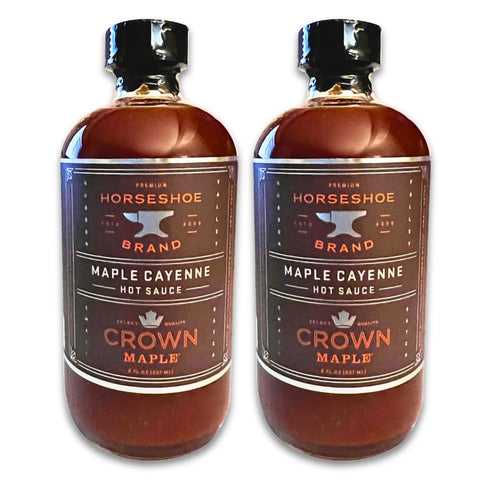 Horseshoe Brand Maple Cayenne Hot Sauce made with Crown Maple Syrup, 8oz
