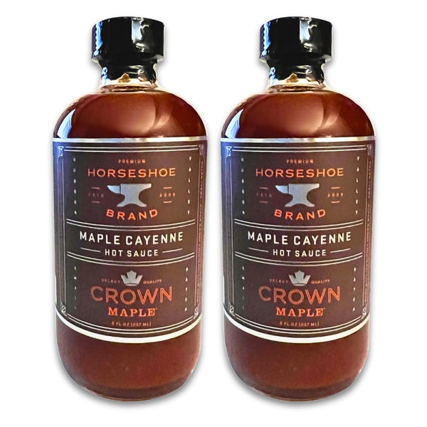 Horseshoe Brand Maple Cayenne Hot Sauce made with Crown Maple Syrup, 8oz