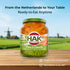 Hak 12.3oz 6 Pack Green Peas with Carrots in Glass Jar - Ready-to-Eat Mixed Vegetables with Sea Salt & Water - Canned