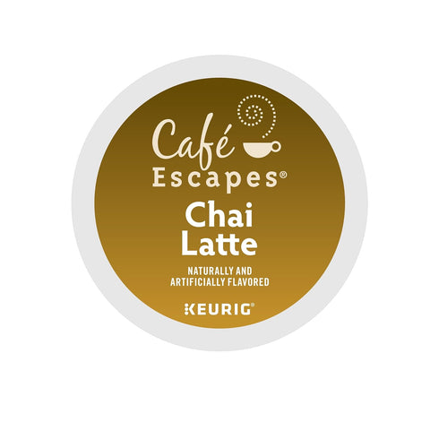 48 Count (2 24 Cafe Escapes, Chai Latte Tea Beverage, Single-Serve Keurig K-Cup Pods, Boxes of Pods)