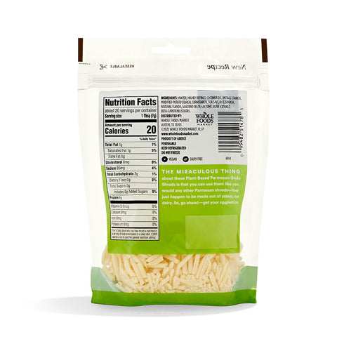 365 by Whole Foods Market 5 OZ Non Dairy Parmesan Style Cheese Shreds