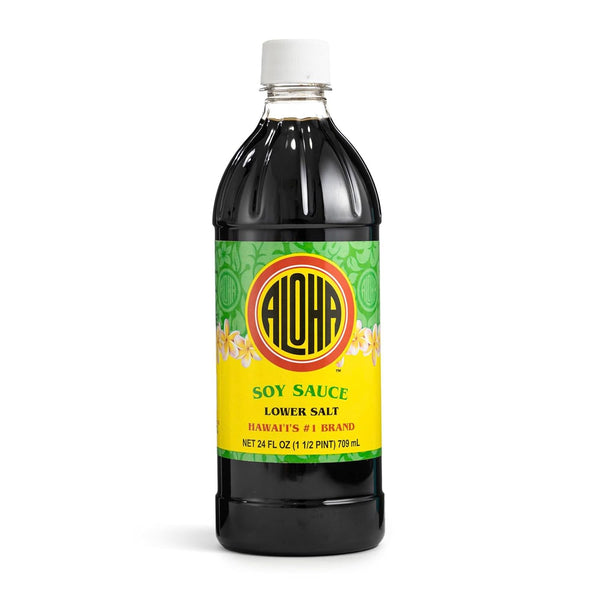Aloha Shoyu - Lower Salt Soy Sauce, 24 oz Bottle, 25% Less Sodium