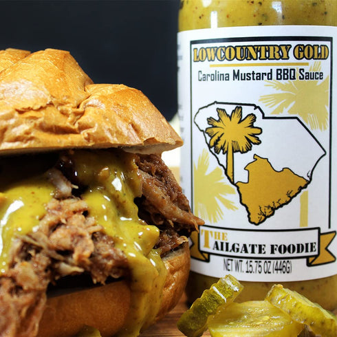 Country 15.75 The Tailgate Foodie's - Low Gold (Carolina Style) Mustard Barbecue Sauce, Ounces. Small Batch, Perfect