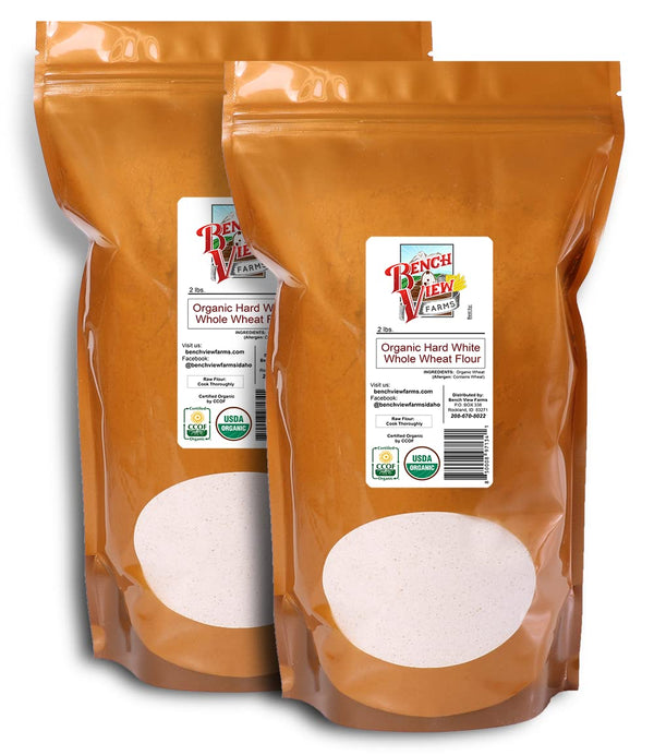 Organic Hard White Whole Wheat Flour - 2lbs (Pack of 2)
