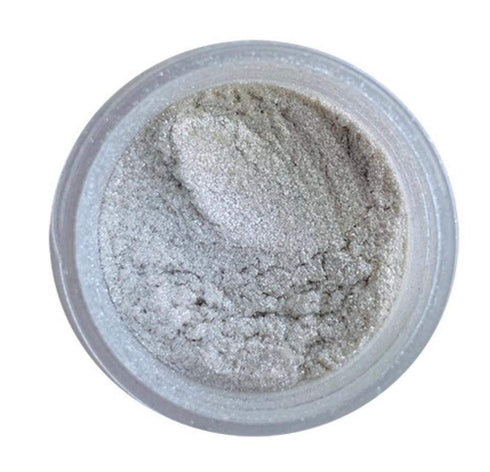 Edible Glint White Pearl Dust, Edible Luster Dust, 4 gram jar, Food Grade, Made in USA