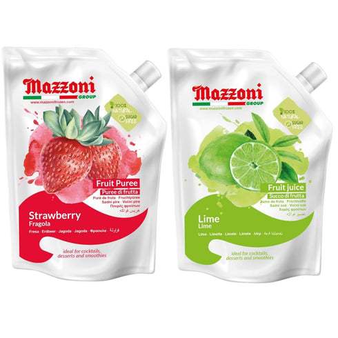 Mazzoni - Strawberry Puree & Lime Juice - 100% Natural