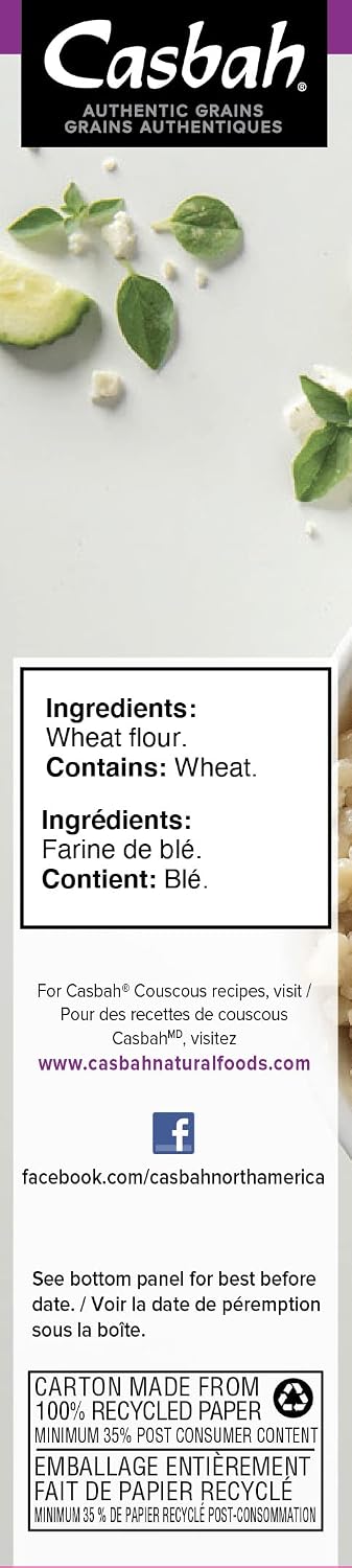 6 oz. (Pack 6), Casbah Pearl Couscous of Pearl Pasta, Perfect to Make Easy and Flavorful Side Dishes, Vegan
