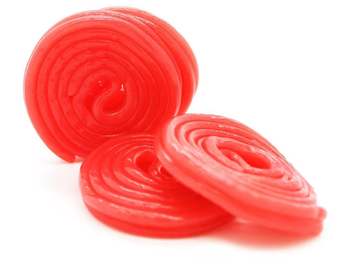 SweetGlob Licorice Wheels - Naturally Flavored Candy, Red Strawberry, 2 Pound