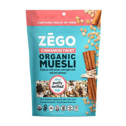 ZEGO Foods Organic, Superfood Oatmeal & Muesli, Certified Gluten Free (Cinnamon Twist)