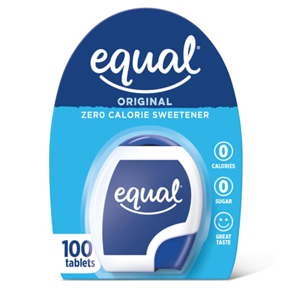 EQUAL 0 Calorie Sweetener Tablets, Sugar Substitute, Aspartame and Acesulfame-K, 100 Ct (Pack of 6)