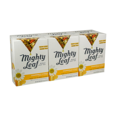 Mighty Leaf Whole Leaf Tea, Chamomile Citrus, 45 Tea Bags (Pack of