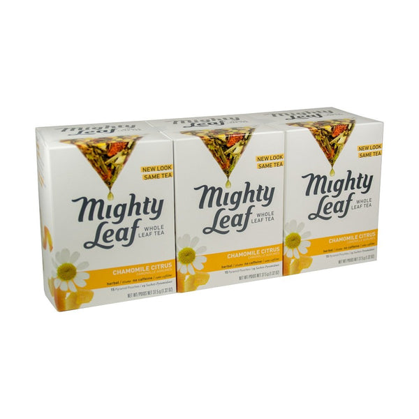 Mighty Leaf Whole Leaf Tea, Chamomile Citrus, 45 Tea Bags (Pack of
