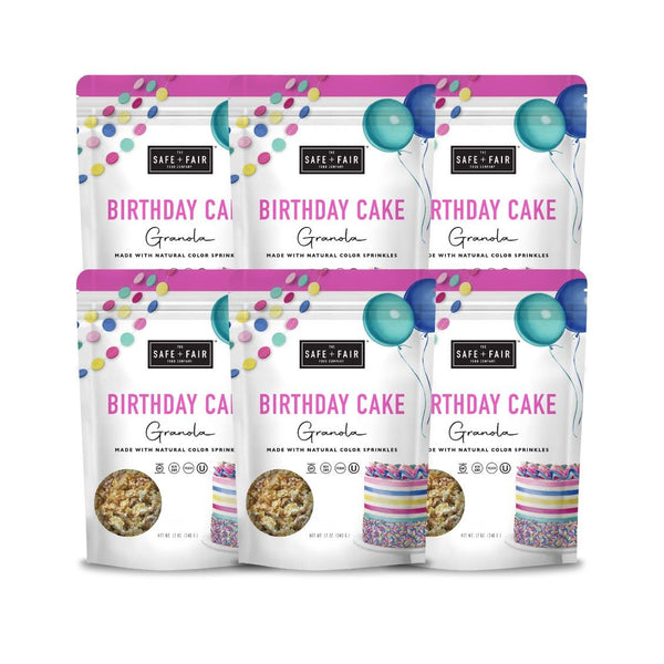 Safe + Fair Birthday Cake Granola Gluten-Free, Vegan & Plant-Based Snack with