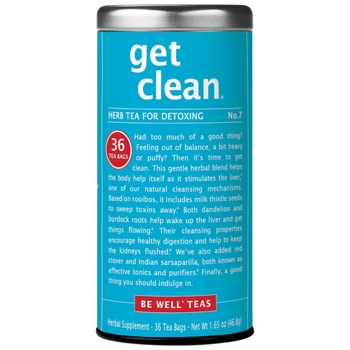 The Republic of Tea Get Clean – No.7 Herb Tea, No Caffeine, 36 Tea Bags