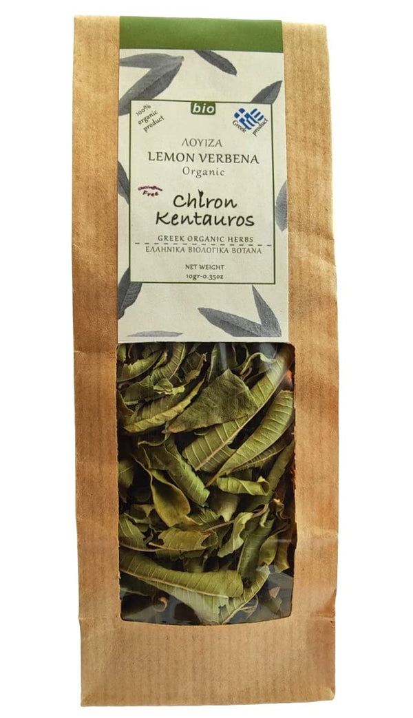 Greek Organic Bio Herb Lemon Verbena Leaves, GMO/Caffeine Free, 10gr
