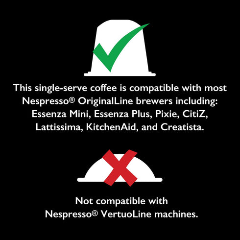 120 Fresh Roasted Coffee Espresso Pods for Nespresso OriginalLine, Italian Craft Espresso Variety, Recyclable Aluminum