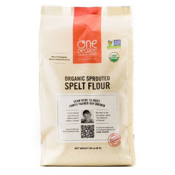 One Degree Organic Foods Organic Sprouted Spelt Flour, 80oz