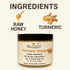 Bee Great 8 oz Turmeric Honey, Raw Honey with Turmeric, Warm Earthy Flavor, Golden Milk & Tea Sweetener