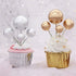 Mini Round Gold Balloon Cake Toppers, Cupcake Decorations for Birthday, Wedding, Anniversary, 25 PCS